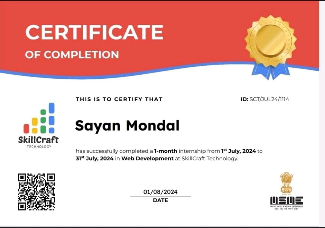 SkillCraft Certificate